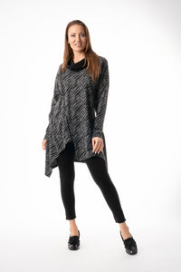 PURE ESSENCE - COWL ZIP TUNIC