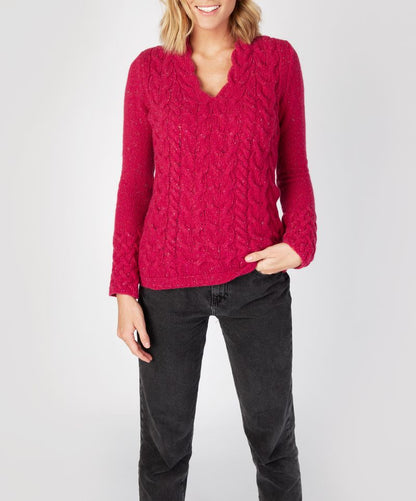 Horseshoe Cable V Pullover - Suttles & Seawinds