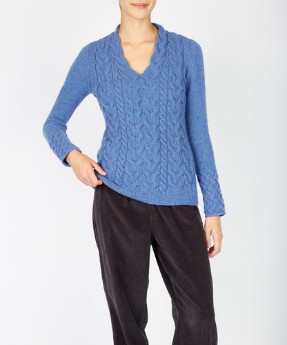 Horseshoe Cable V Pullover - Suttles & Seawinds