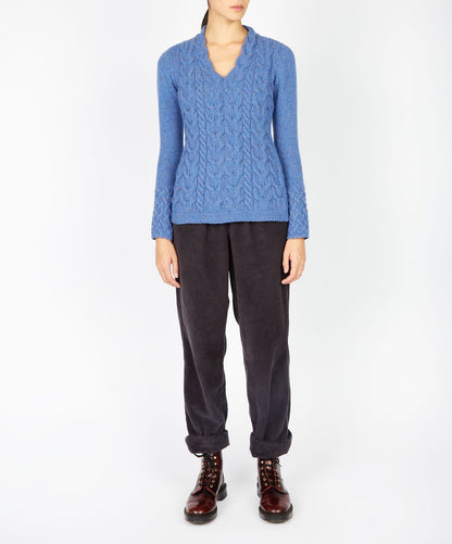 Horseshoe Cable V Pullover - Suttles & Seawinds