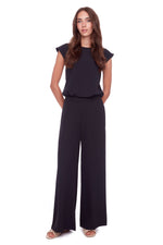 Load image into Gallery viewer, UP! - SOLID VEGAN SILK WIDE LEG PANT
