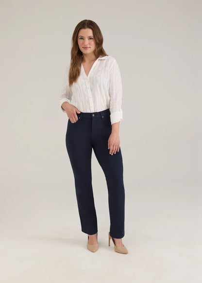 Suzanne Petite Straight Leg Denim -Navy