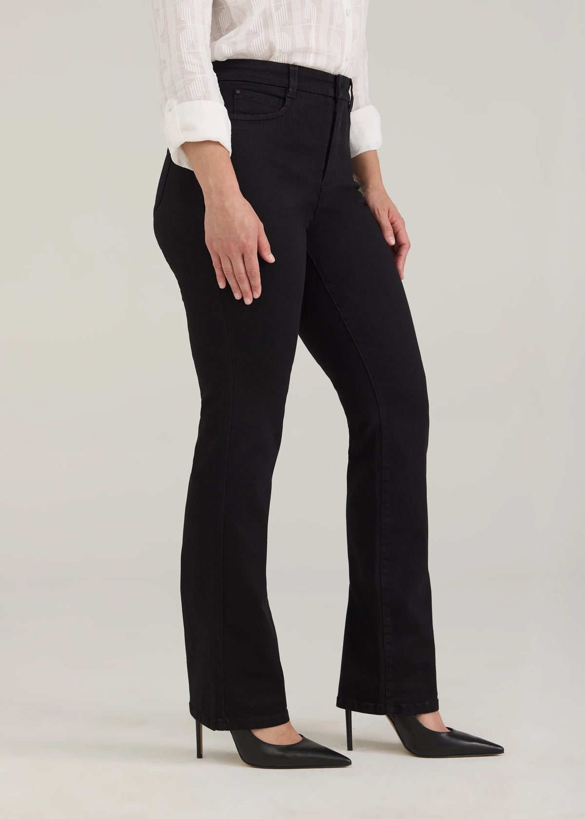 Peggy Petite Bootleg Denim - Black