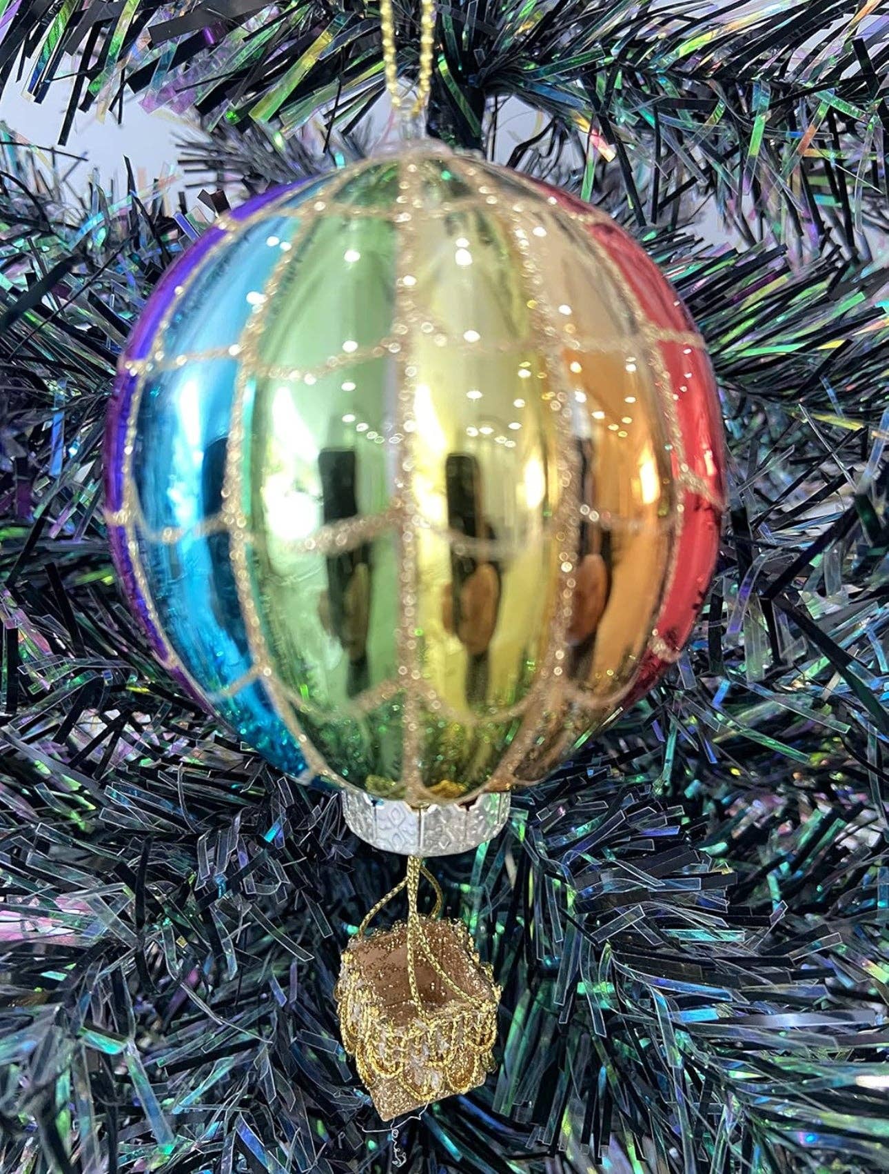 Marissa's Gifts - Glass Christmas hot air balloon