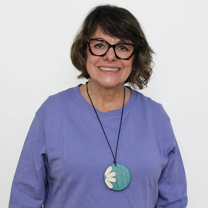 Sylca Designs - Teal He Loves Me Pendant - Suttles & Seawinds