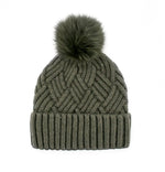 Load image into Gallery viewer, MM - KNIT HAT W/ FOX POMPOM
