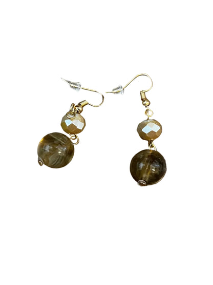 Crystal and Stone drop Earrings