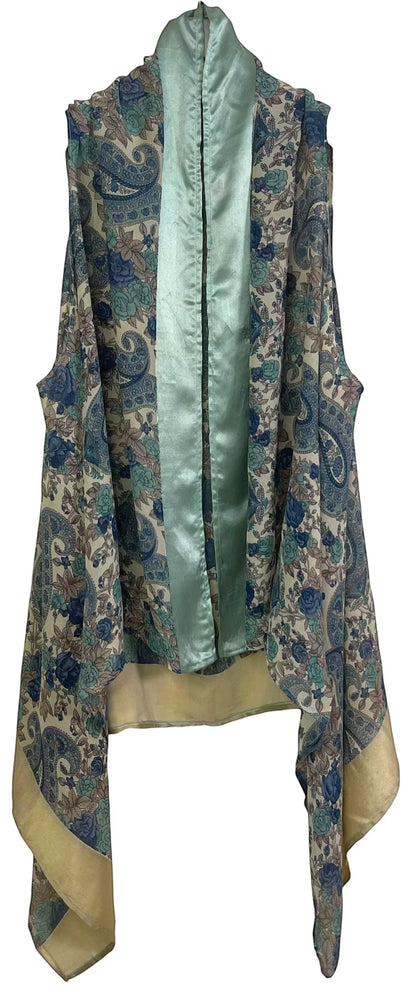 Silk border silk versatile vest