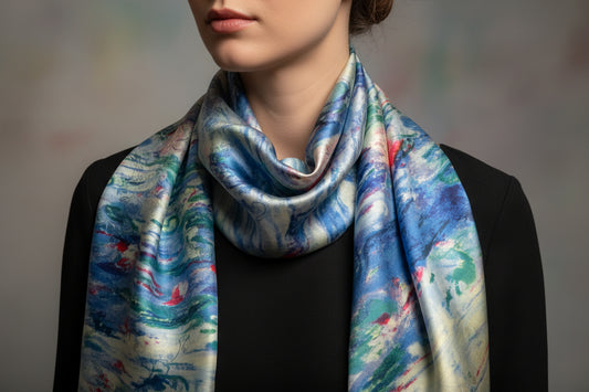 REVERSIBLE LUSTRE SILK RECTANGLE SCARF