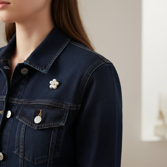 PEARL FLOWER BROOCH OR SCARF MAGNET