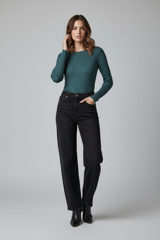 Tibby  - Crew Neck soft rib Sweater