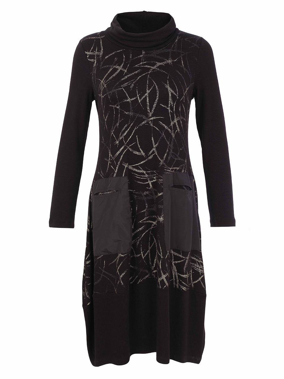 Print Front Tulip Hem Dress Maxi