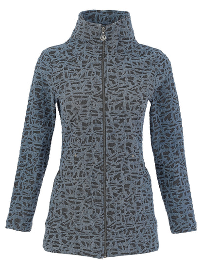 Zip Front 2-Pocket Quilt Jacket