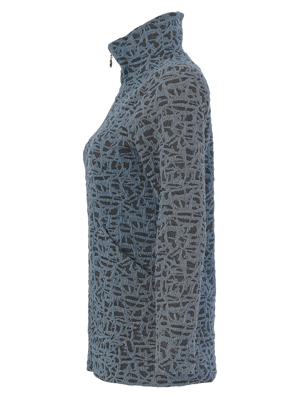 Zip Front 2-Pocket Quilt Jacket