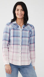 Load image into Gallery viewer, FDJ - LONG TAB-UP SLEEVE PLAID SHIRT
