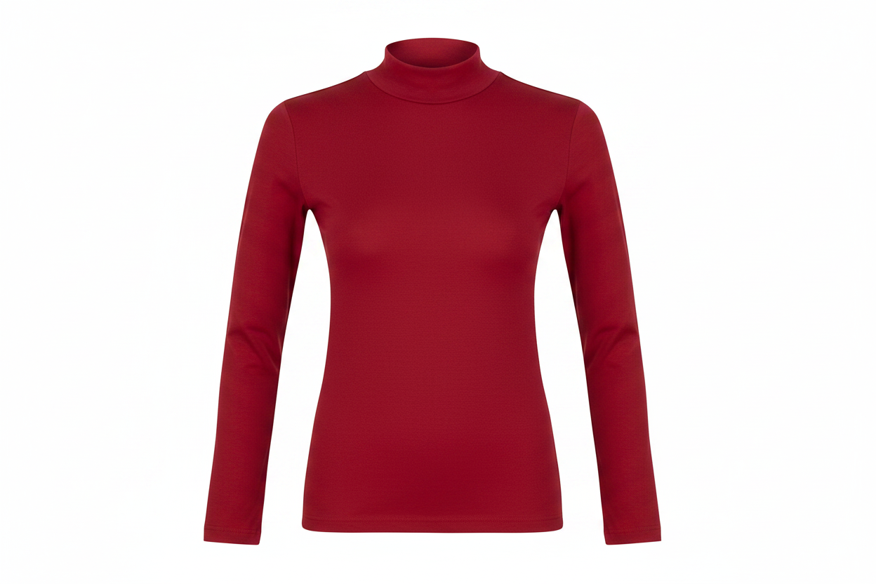 Fitted Mock Neck Top