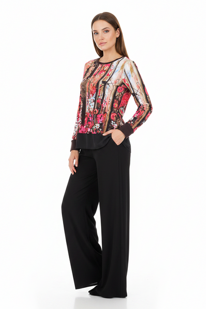 Printed Long Sleeve Top
