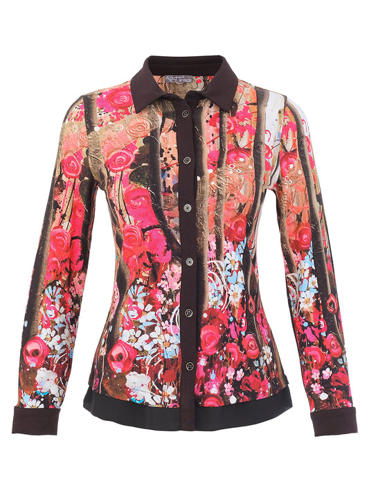 Shirt with Black Collar/Cuffs