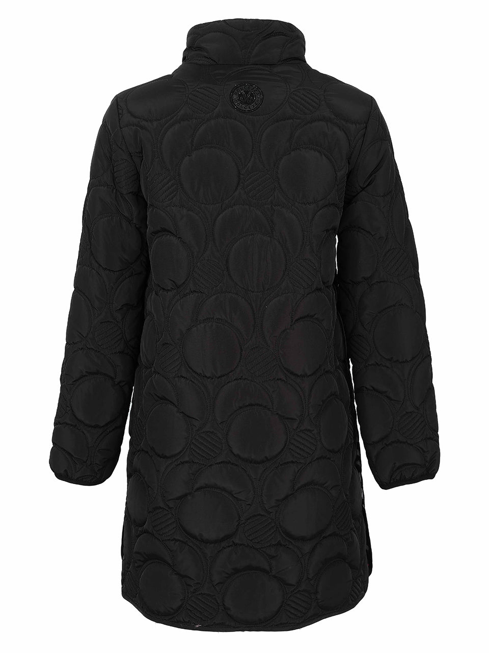 Long Print Lined Lightweight Quilt Coat