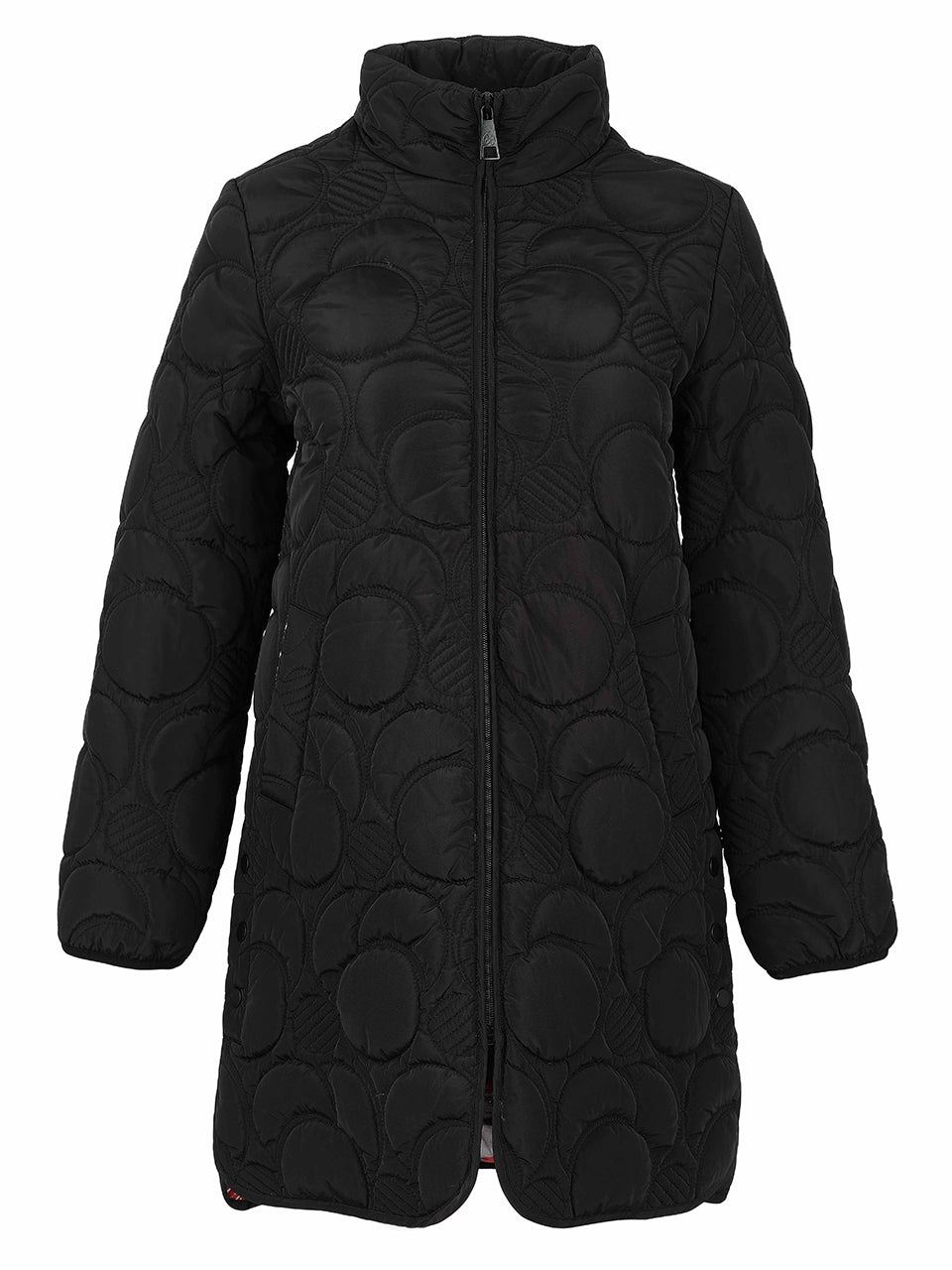 Long Print Lined Lightweight Quilt Coat