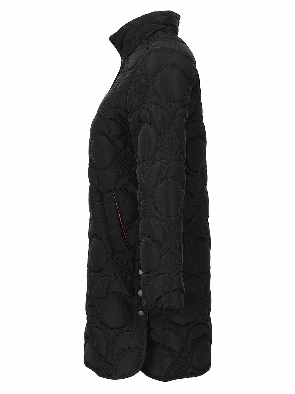 Long Print Lined Lightweight Quilt Coat