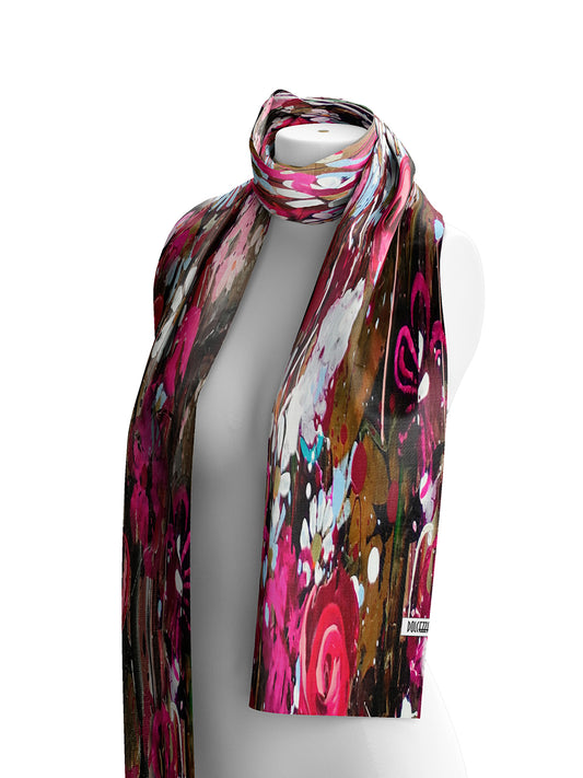 Wild Rose Forest Oblong Scarf