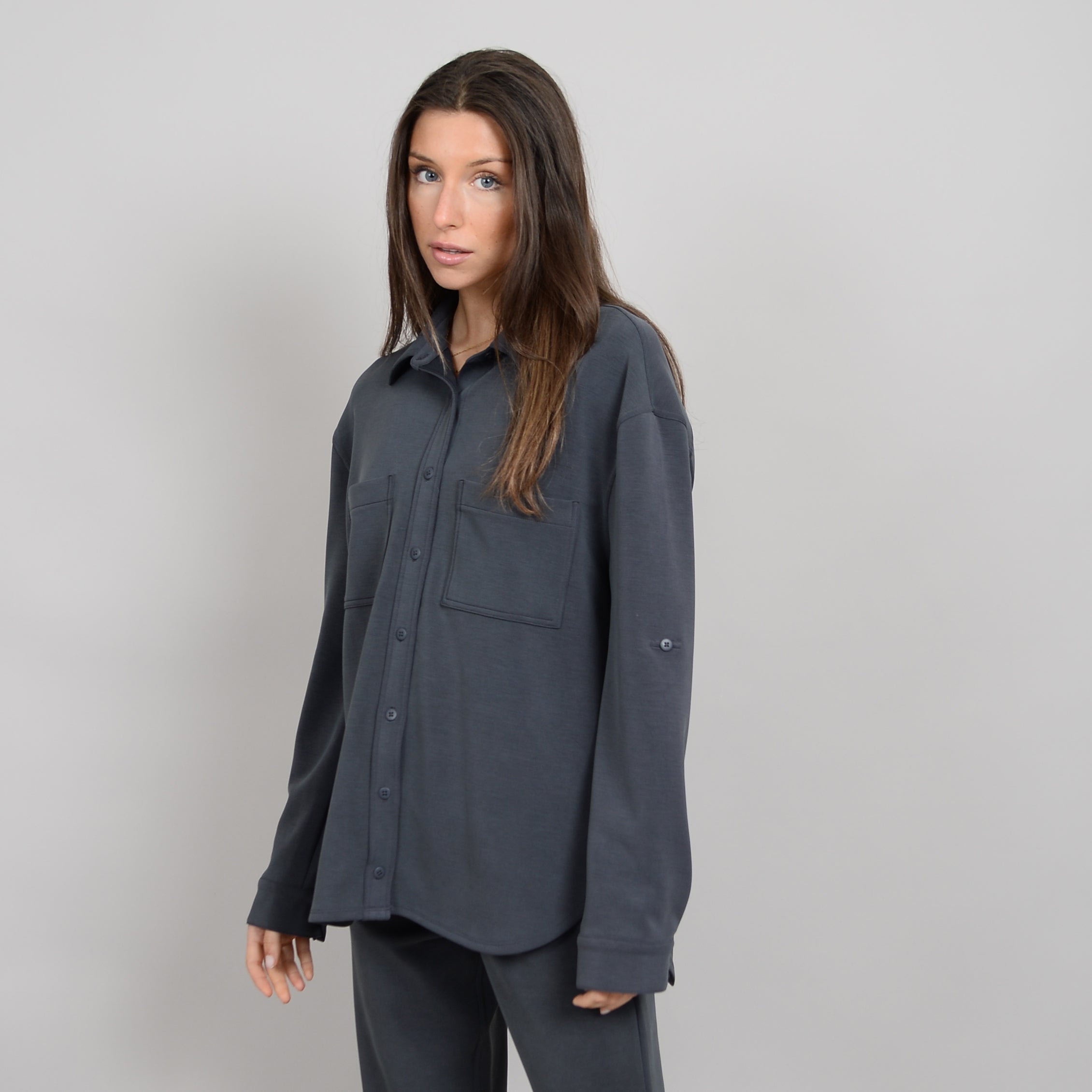 SECOND SKIN - ALAIA SUPER SOFT MODAL BUTTON UP JACKET