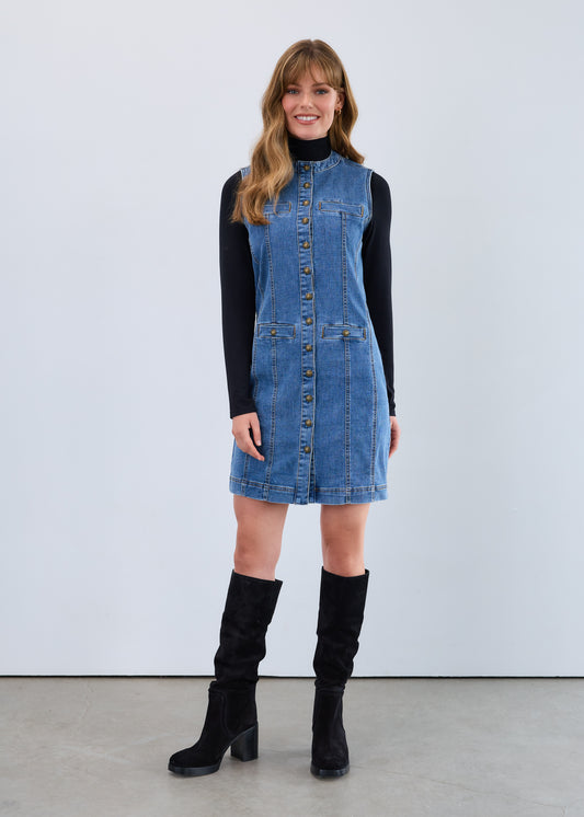 FDJ - LONG DENIM VEST/DRESS