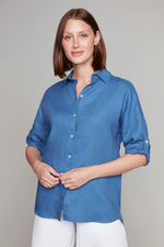 Load image into Gallery viewer, CARRE NOIR - LINEN SHIRT
