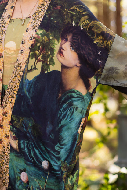 Bella Notte Opera Duster Kimono Robe w/Rabbit & Moon - Suttles & Seawinds