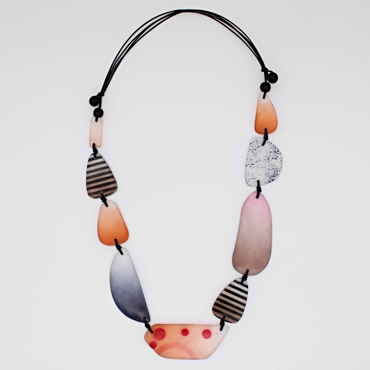Sylca Designs - Orange/Black Celia Necklace