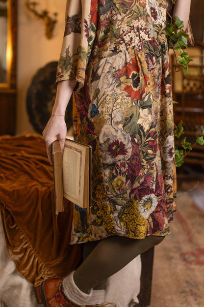 Golden Hour Artist Dress Tunic w/ Pockets & Floral Print - Suttles & Seawinds