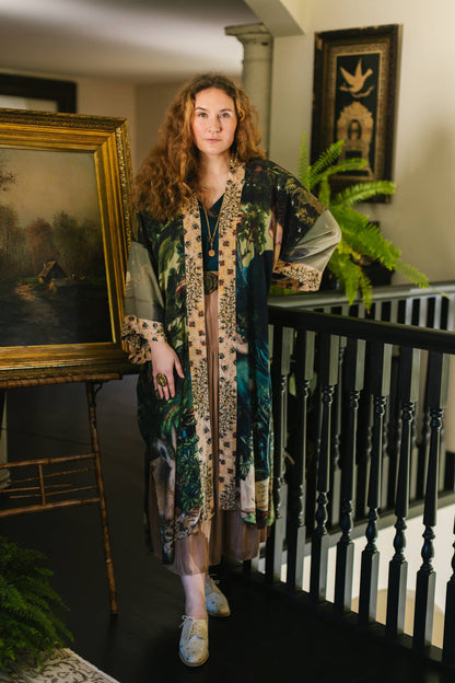 Bella Notte Opera Duster Kimono Robe w/Rabbit & Moon - Suttles & Seawinds