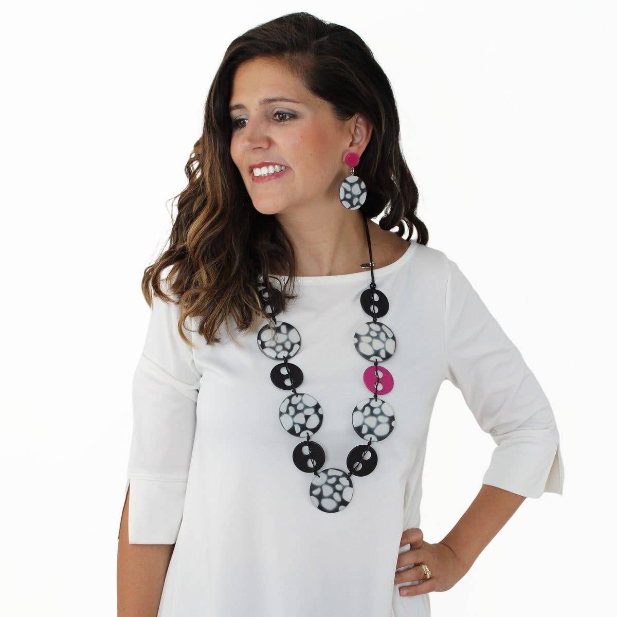 Sylca Designs - Round Resin Veda Necklace