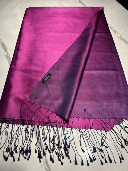 Solid Colour Reversible Silk Scarves - Suttles & Seawinds