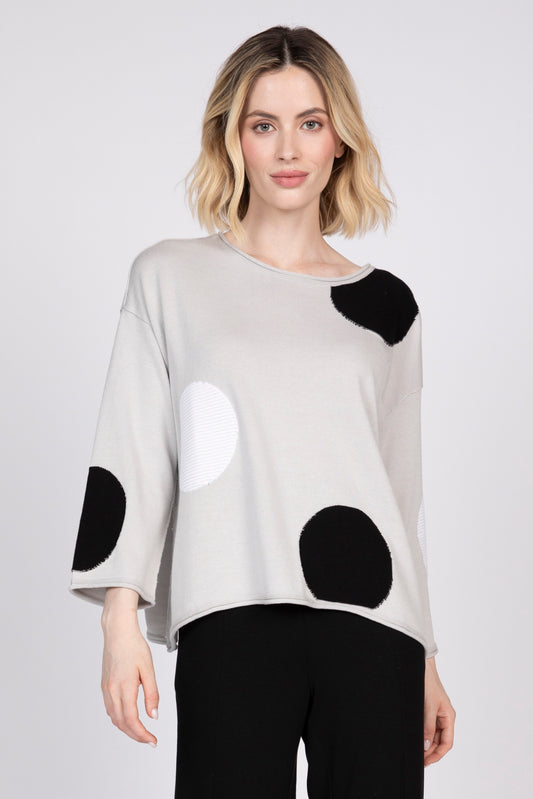 MIXED DOT PULLOVER