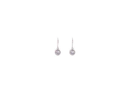 MERX - SOFISTICA EARRING RHODIUM BEZEL HOOK