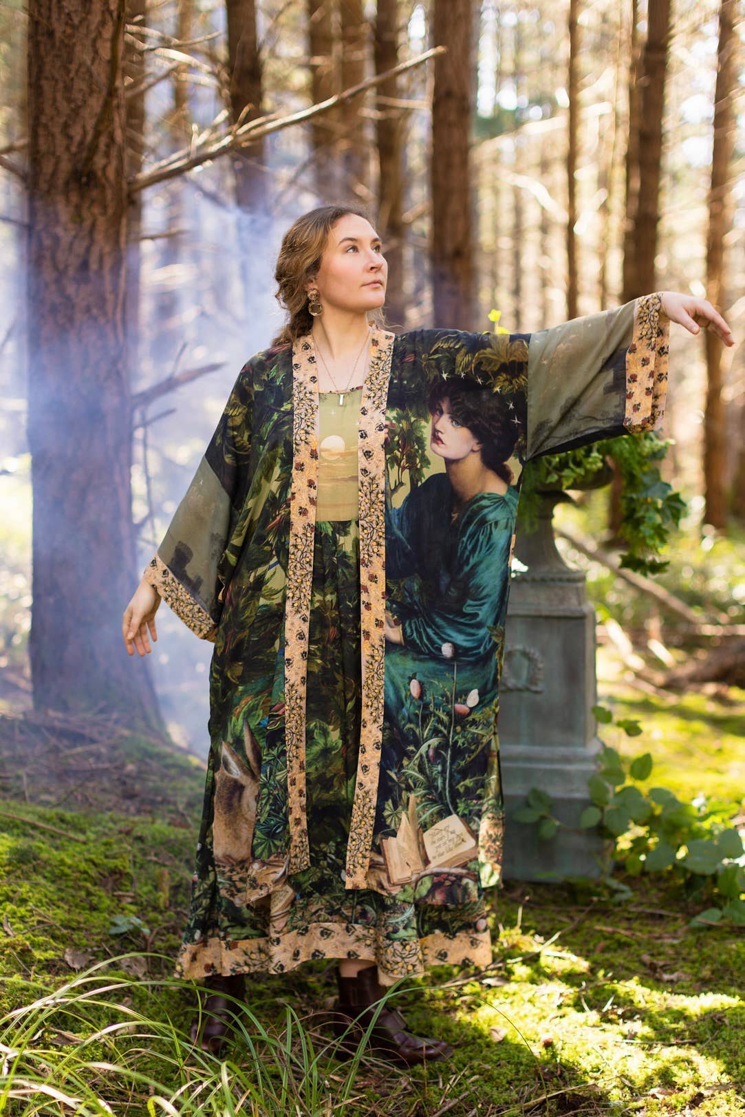 Bella Notte Opera Duster Kimono Robe w/Rabbit & Moon - Suttles & Seawinds