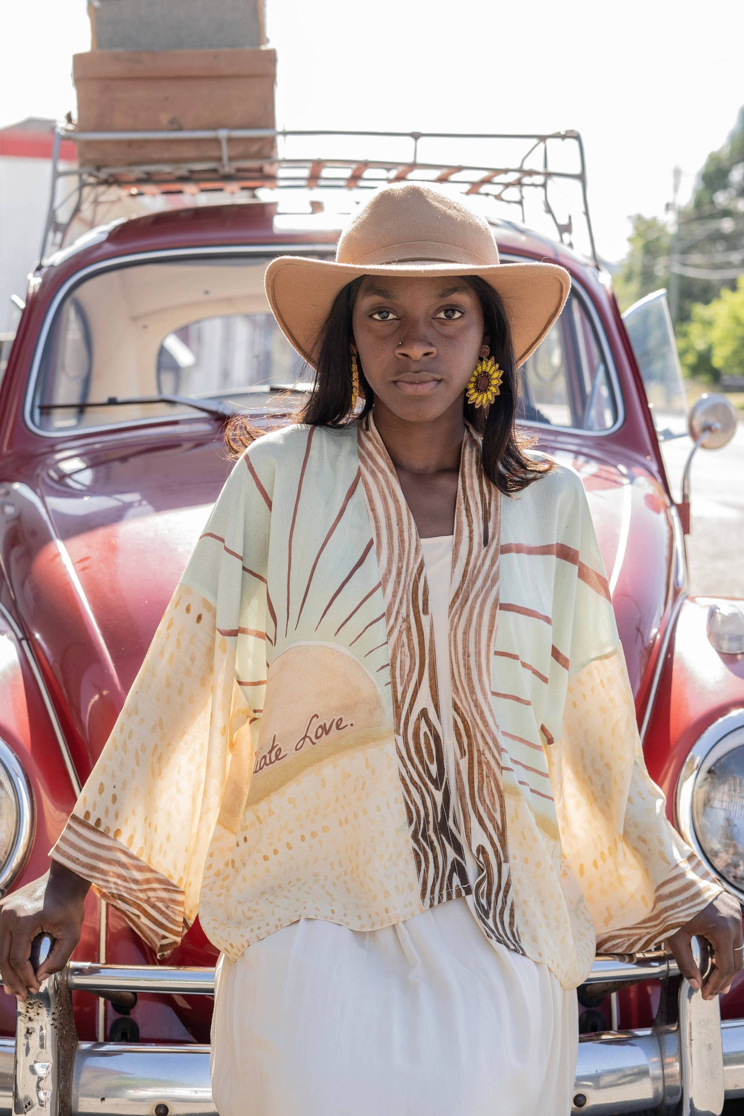 Radiate Love Pixie Duster Cropped Kimono w/ Sunrise - Suttles & Seawinds