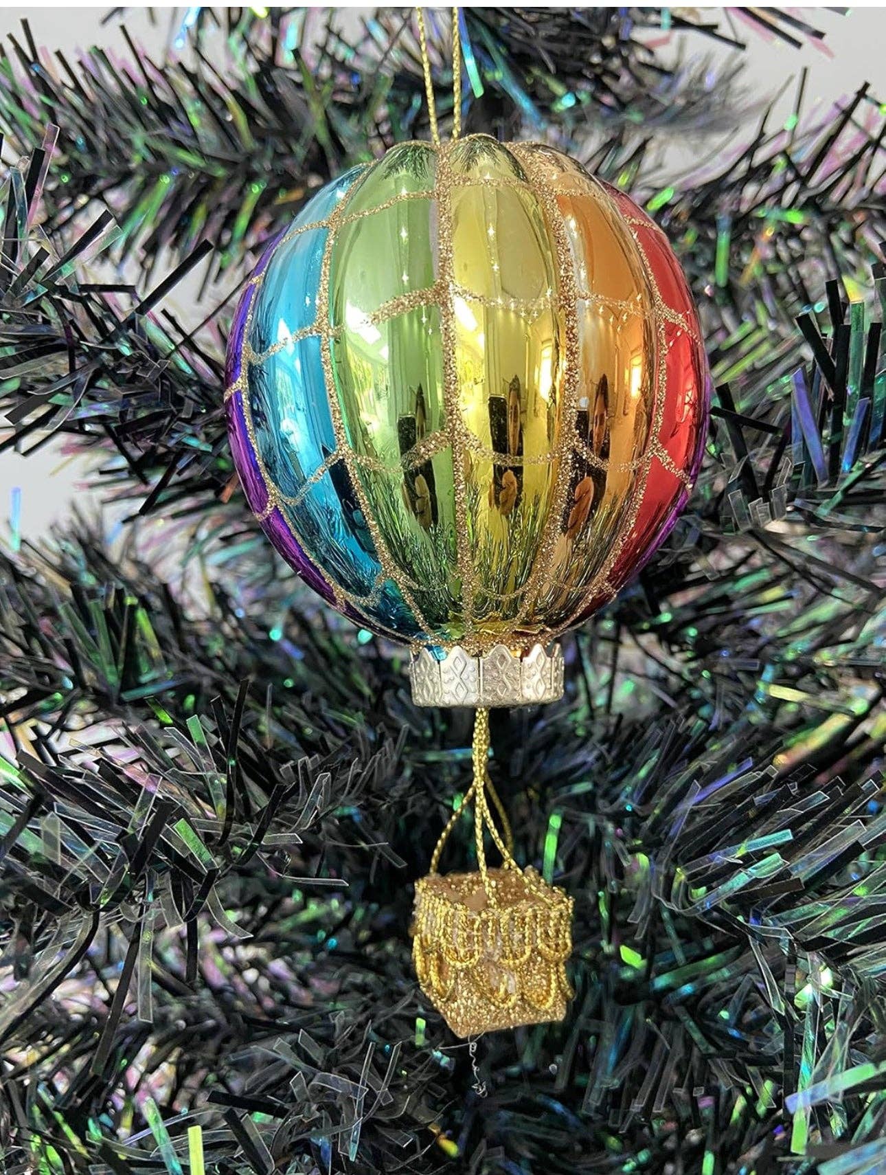 Marissa's Gifts - Glass Christmas hot air balloon