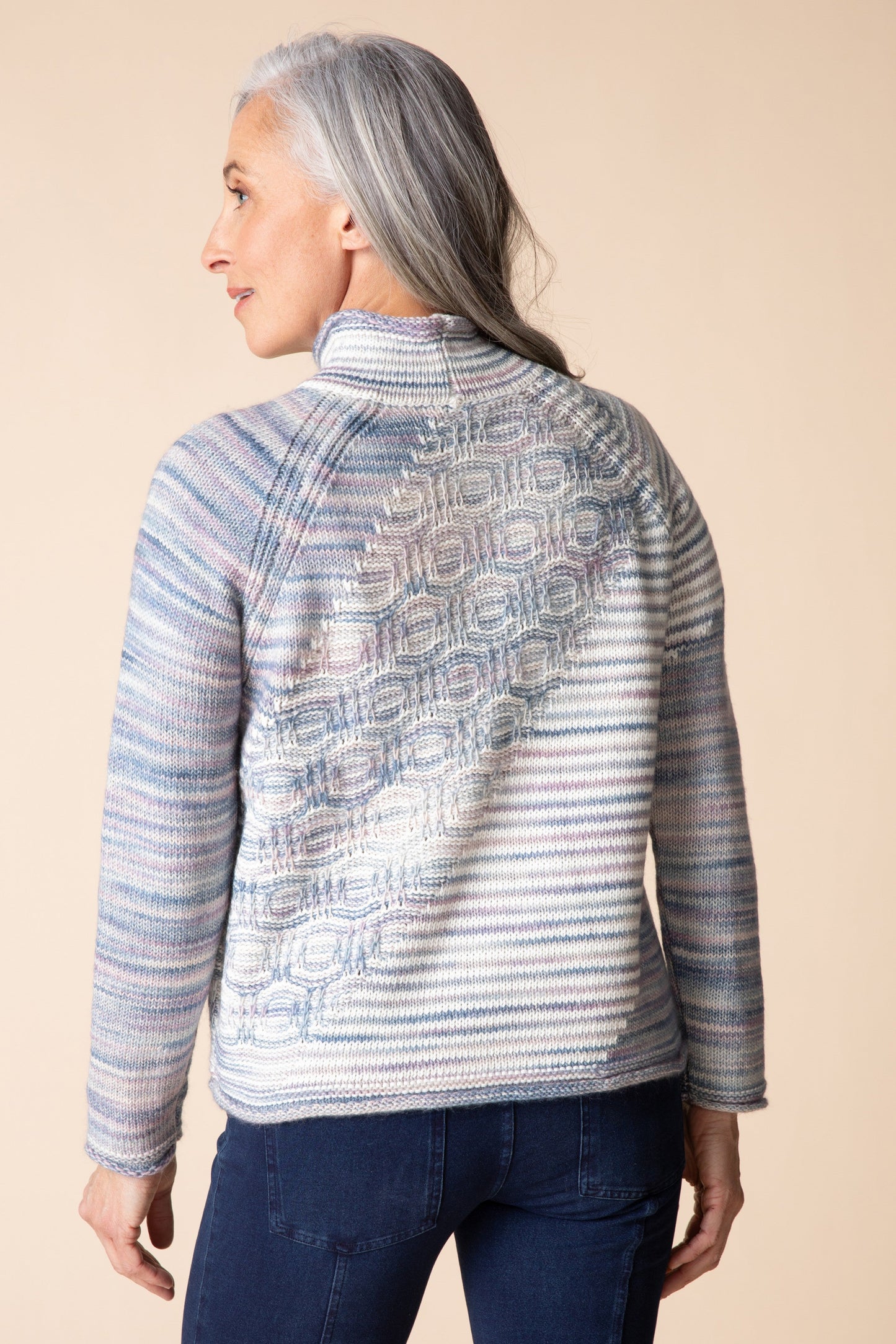 Mixed Stitch Pullover in Harbour