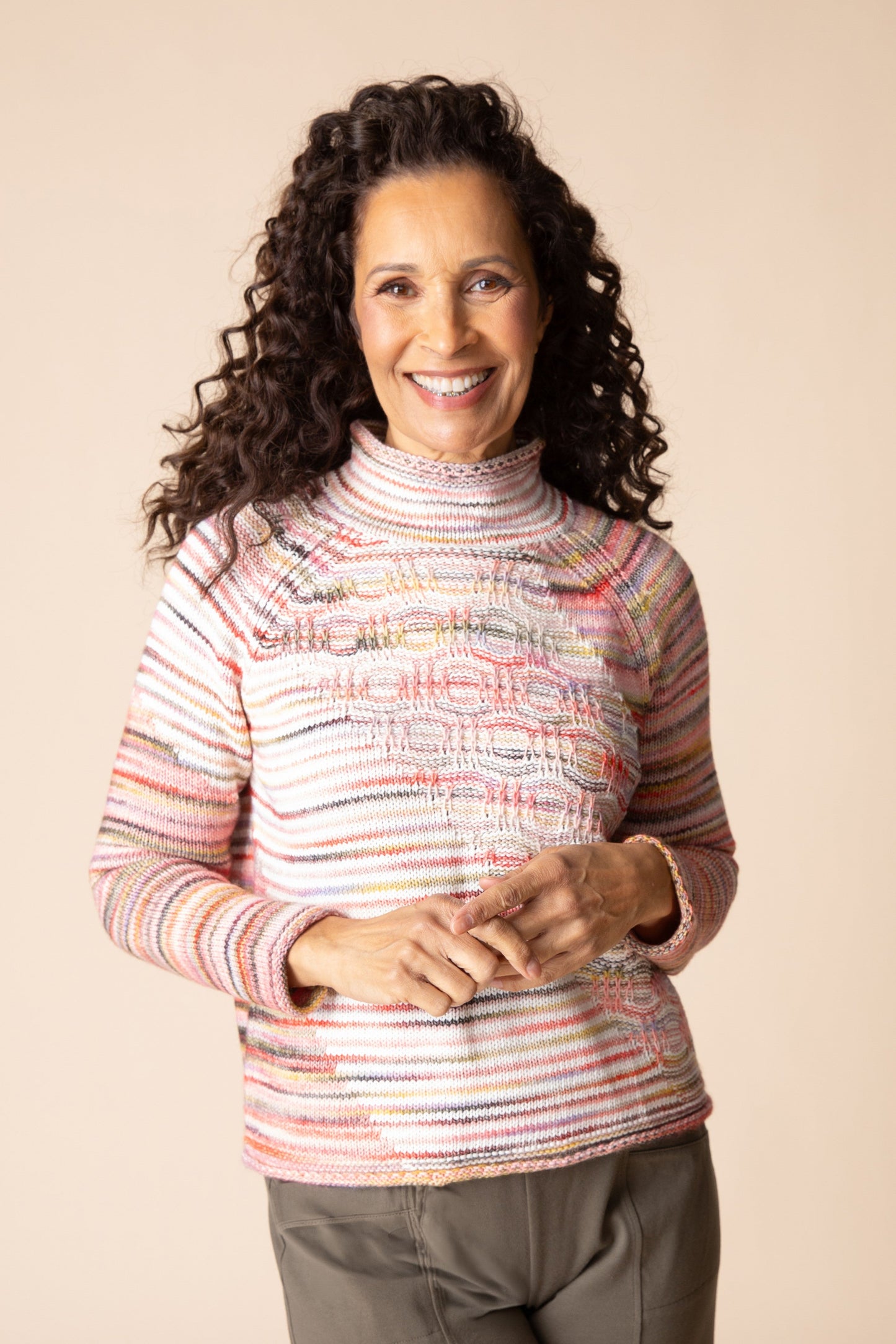Mixed Stitch Pullover in Wineberry