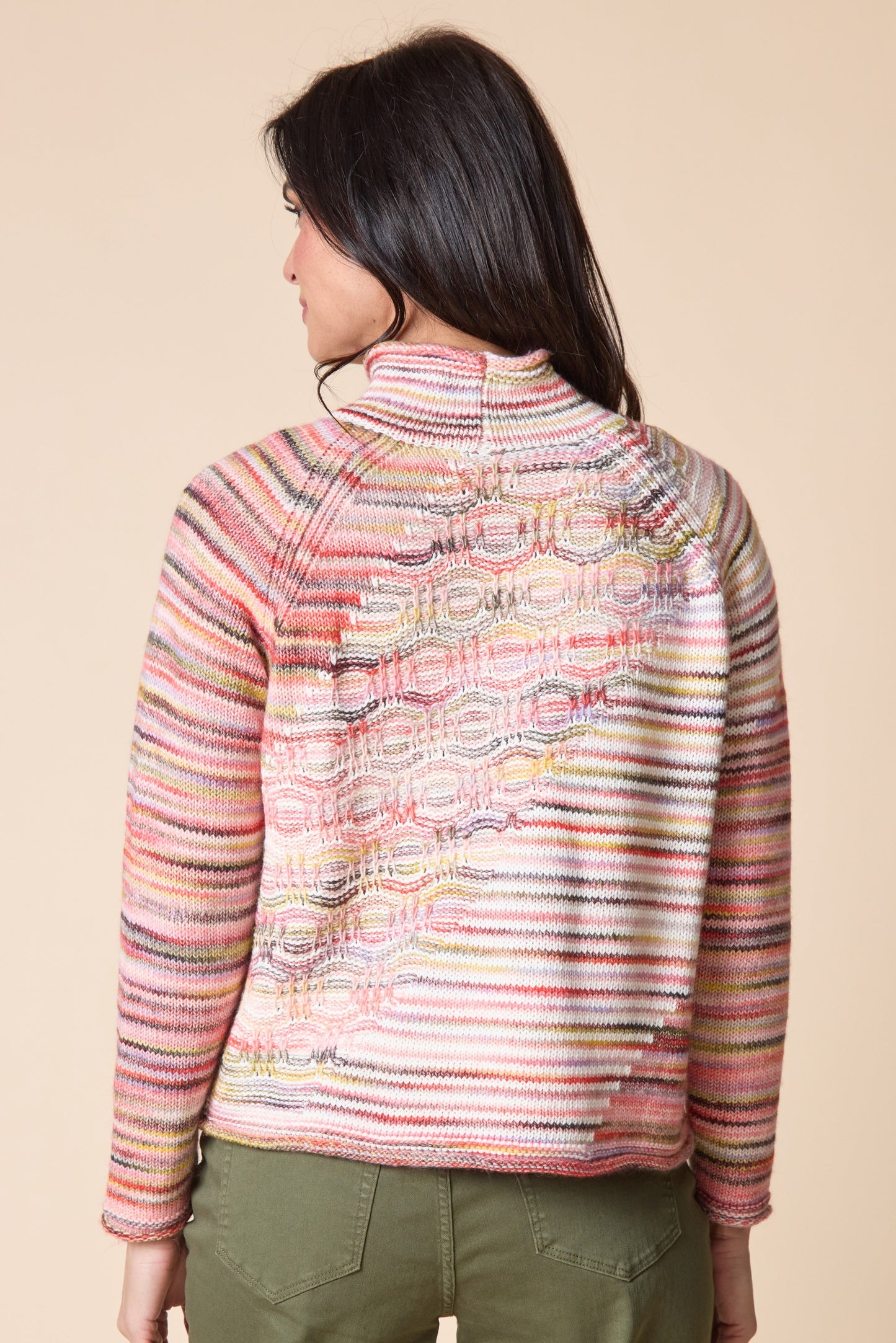 Mixed Stitch Pullover in Wineberry