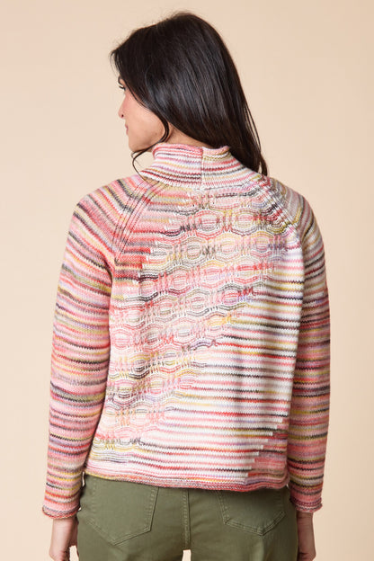 Mixed Stitch Pullover in Wineberry