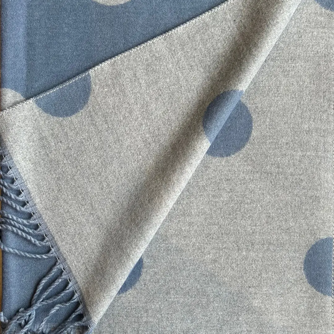 Blue Polka Dot Scarf