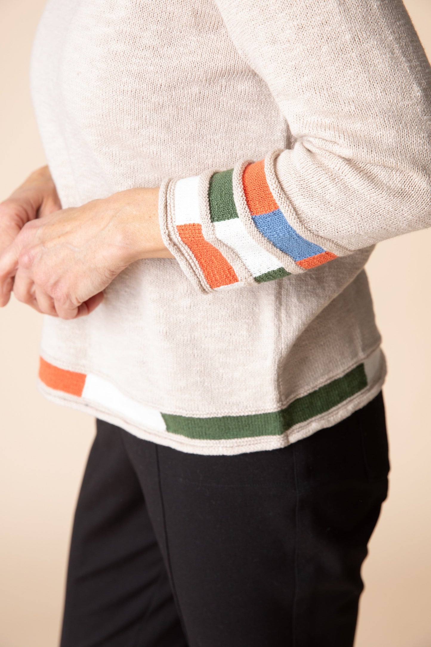 Mosiac Pullover in Dove