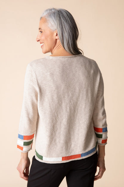 Mosiac Pullover in Dove