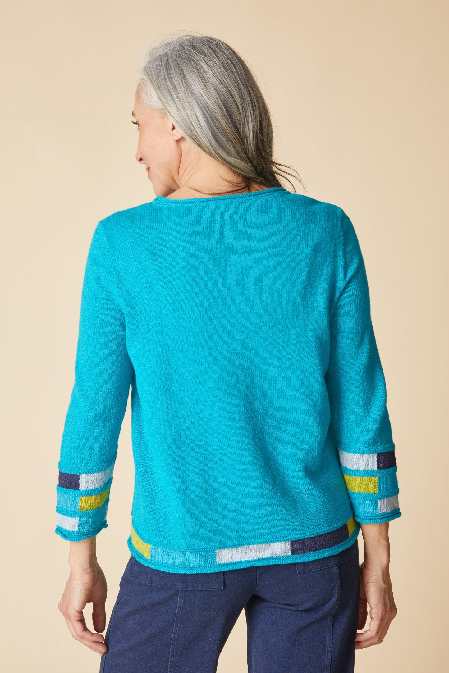Mosiac Pullover in Pacific