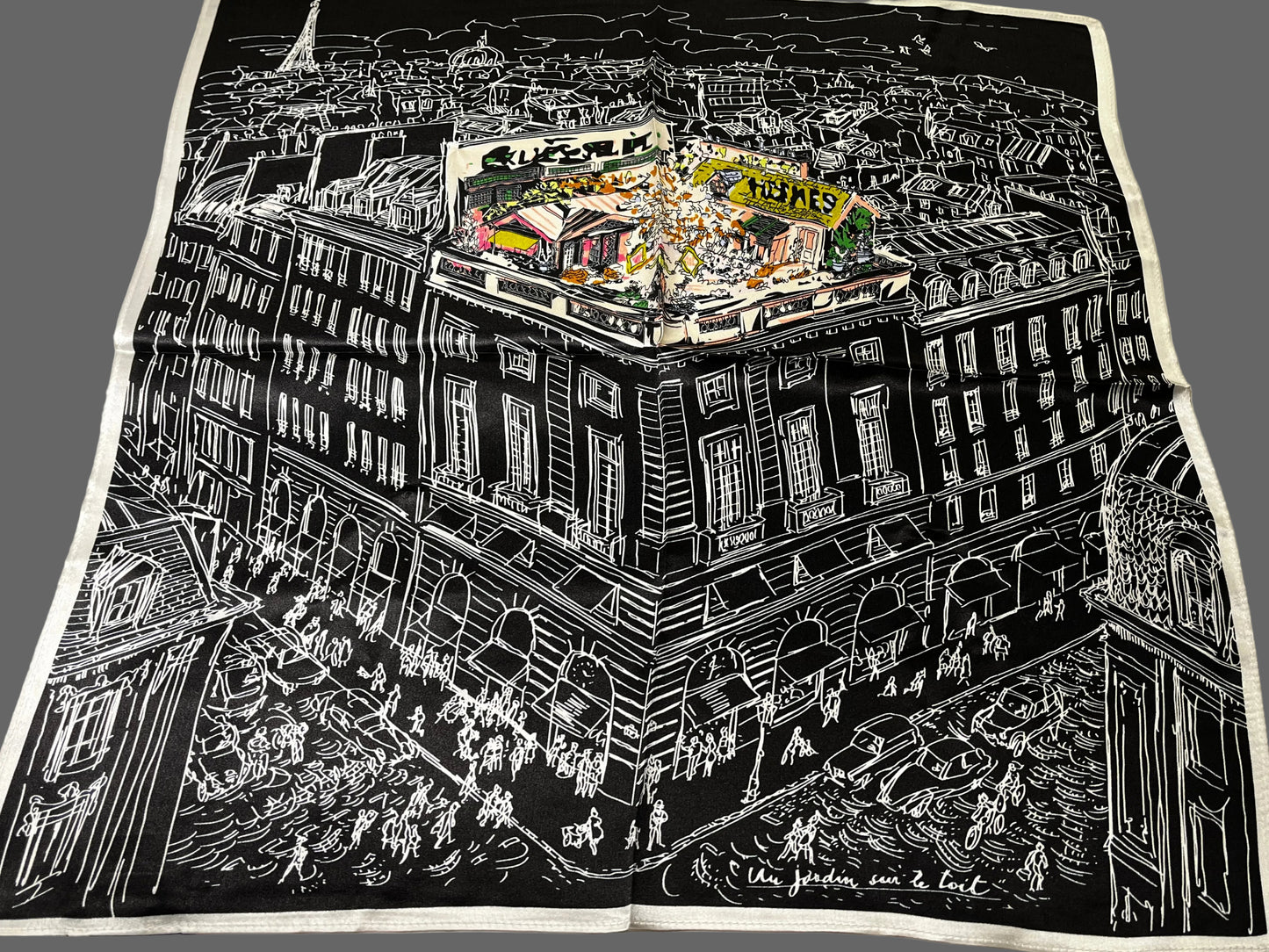 Silk Square Mono Colour Paris Streetscape