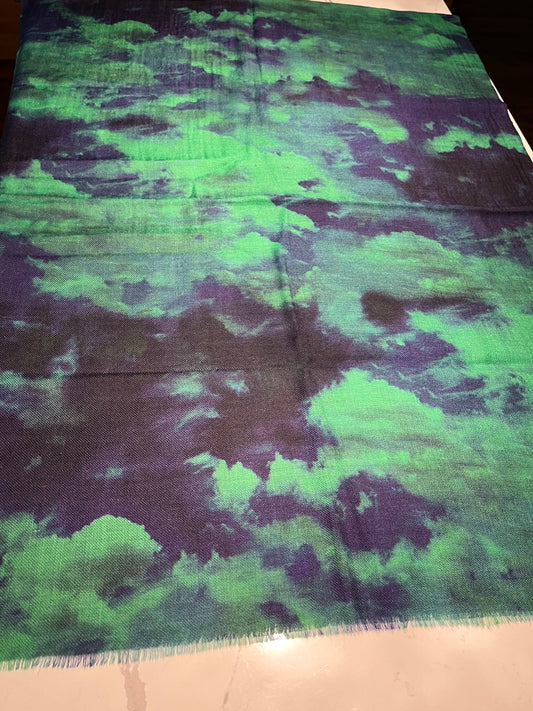 RADIANCE - DIGITAL WOOL & SILK WOVEN SCARF